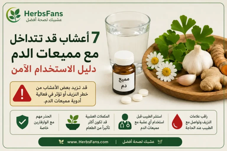 7 أعشاب قد تتداخل مع مميعات الدم، ماذا يجب أن تعرف قبل استخدامها؟